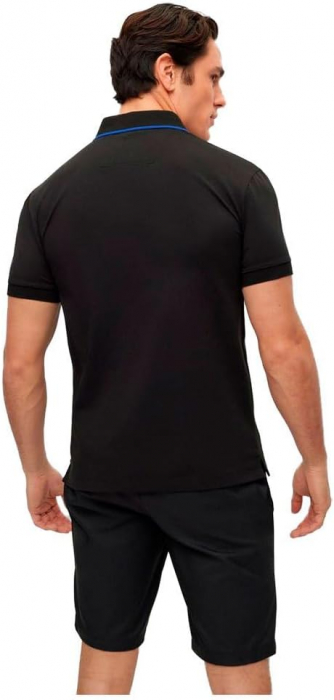 Tricou polo cu maneca scurta BOSS Pavel pentru barbati, negru, XS [2]