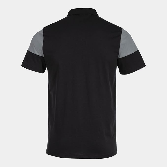 Tricou polo cu mânecă scurtă pentru bărbați Joma Crew V, negru/gri, M [2]