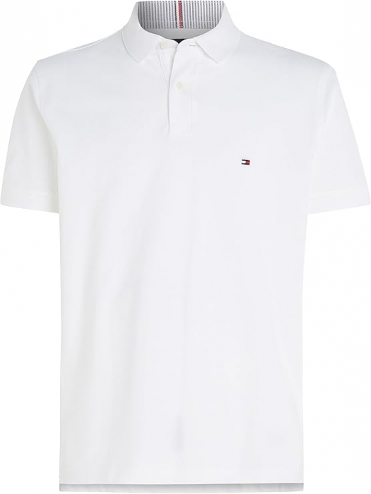 Tricou polo cu maneca scurta pentru barbati Tommy Hilfiger 1985, MW0MW17770, alb, S [5]