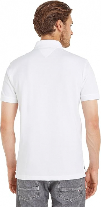 Tricou polo cu maneca scurta pentru barbati Tommy Hilfiger 1985, MW0MW17770, alb, S [2]