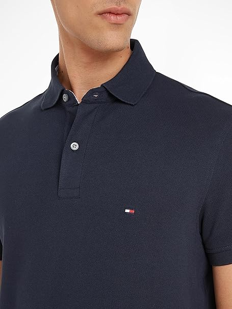 Tricou polo cu mânecă scurtă pentru bărbați Tommy Hilfiger MW0MW17770, bleumarin, L [6]