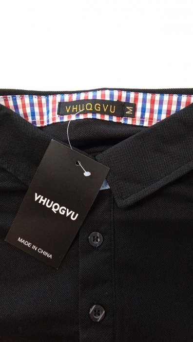 Tricou polo LIUPMWE pentru bărbați cu mânecă scurtă, cu model în carouri, Marimea M [3]