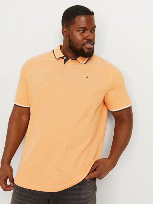 Tricou polo pentru barbati JACK & JONES Jjepaulos Polo SS Noos Pls, portocaliu, 5XL [4]