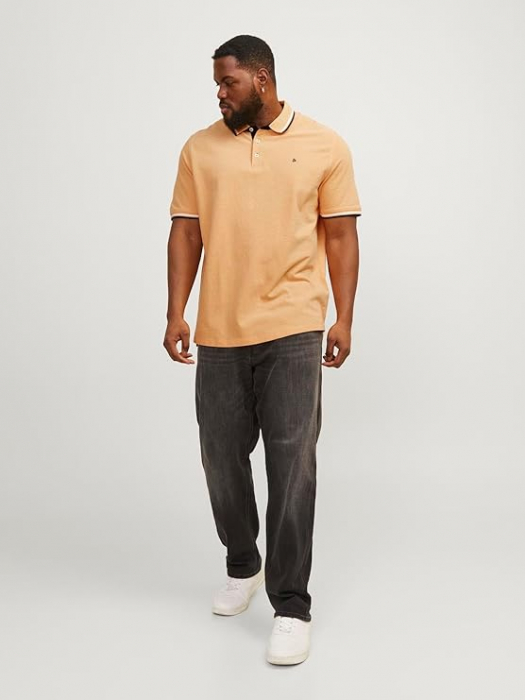 Tricou polo pentru barbati JACK & JONES Jjepaulos Polo SS Noos Pls, portocaliu, 5XL [5]