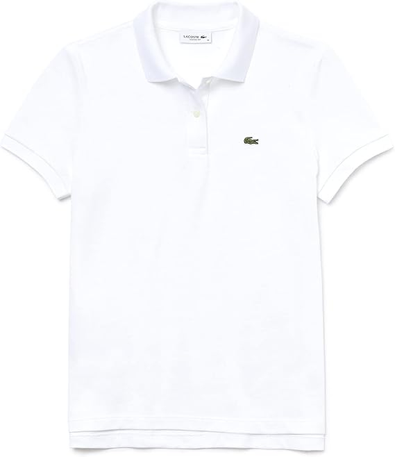 Tricou polo pentru femei Lacoste PF7839, cu mâneci scurte, alb, 40/L [2]