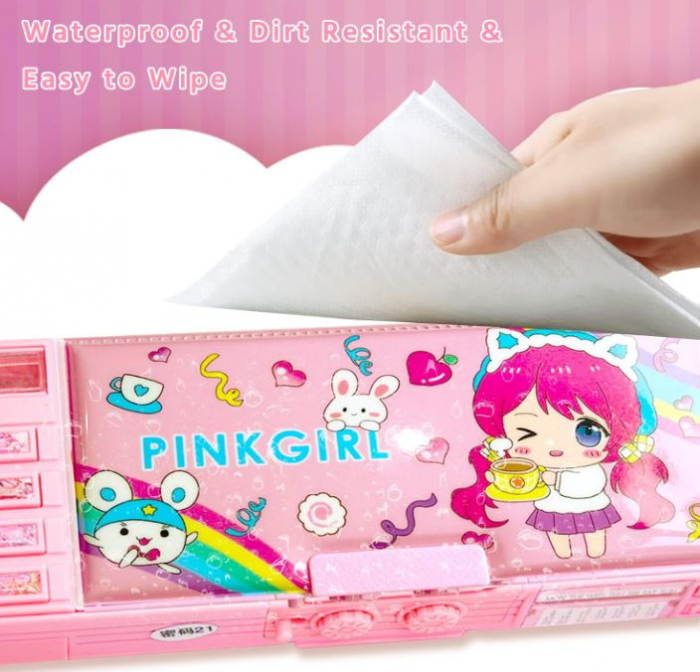 Trusa pentru rechizite scolare LilyBeauty, tip Pop Up, roz [6]