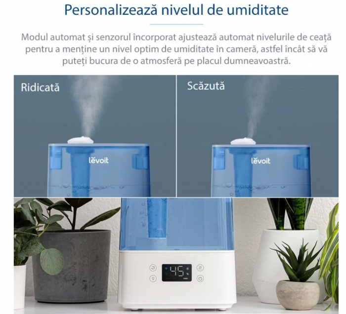 Umidificator de aer LEVOIT Classic 300S, Rezervor 6L, 47m² [9]