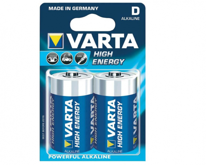 Set 2 baterii Varta High Energy LR20, 1.5V, 4920121412 [1]