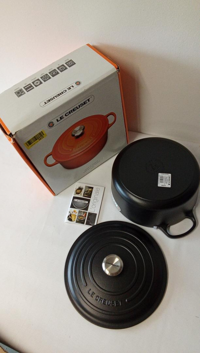 Vas pentru gatit, Oală cu capac Le Creuset Signature , din fontă emailată, 28 cm, 6,7 litri, negru mat [4]