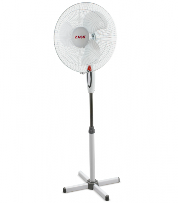 Ventilator cu picior Zass ZF 1605, 41cm diametru, 45 W, Motor silentios si puternic, Culoare Alb [2]
