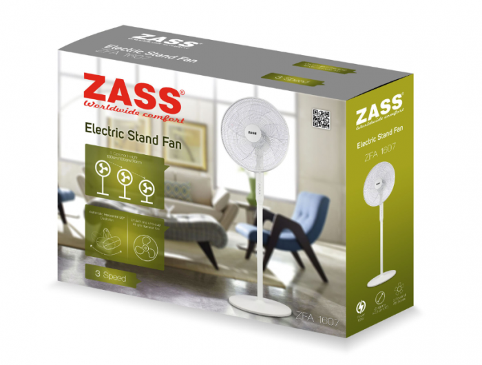 Ventilator cu picior Zass ZFA 1607, 55 W, 3 trepte de viteza [4]