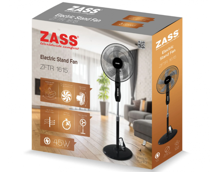 Ventilator cu picior Zass ZFTR 1615, 45 W, 3 viteze [6]