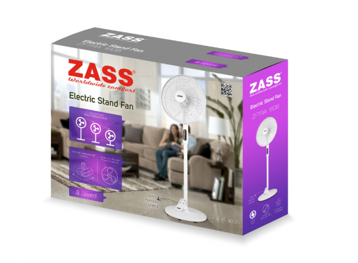Ventilator cu picior Zass ZFTRA 1608, 55 W, 3 trepte viteza [2]