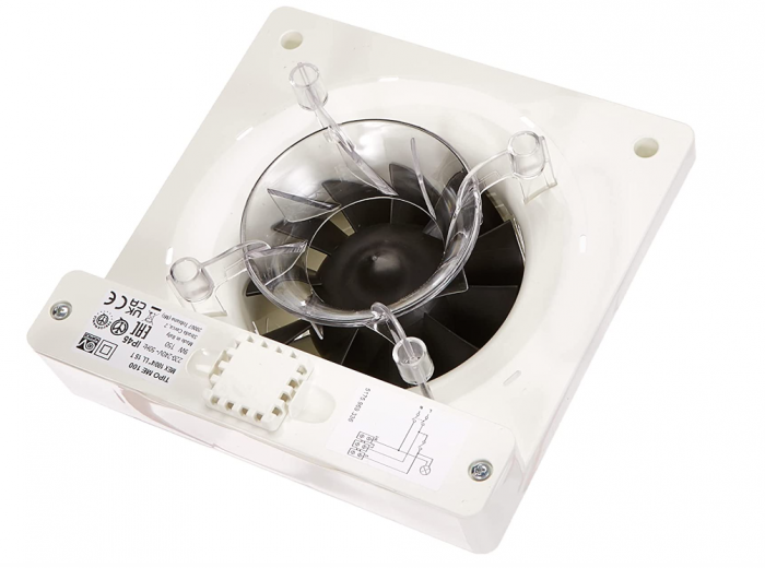 Ventilator silențios axial pentru baie/toaletă - 100 mm Vortice 11314 'Punto Evo Flexo MEX100/4" LL T', cu temporizator [2]