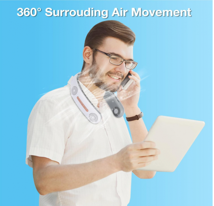 Ventilator portabil pentru gât, Turbo 4000 mAh, cu 3 viteze [9]