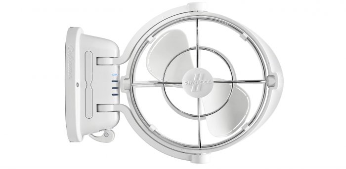 Ventilator Seekr Sirocco II, 7010CAWBX, 3 viteze, 360 de grade, 125/185 CFM, 12/24 V, alb [1]