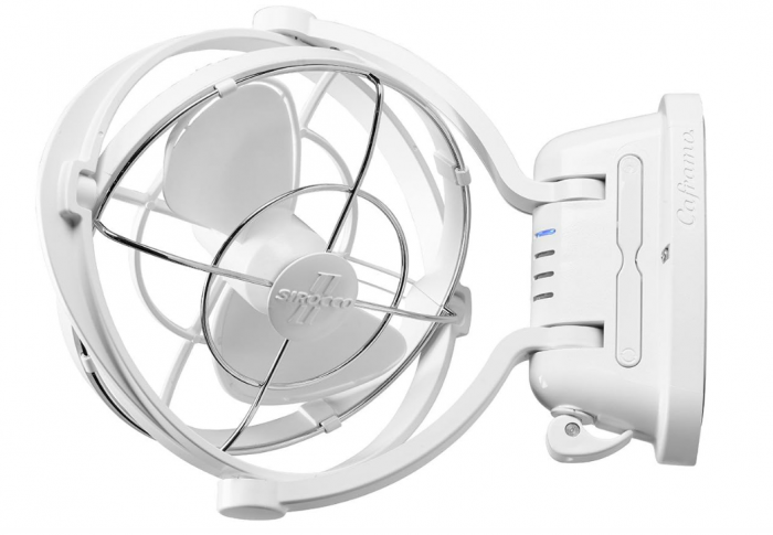 Ventilator Seekr Sirocco II, 7010CAWBX, 3 viteze, 360 de grade, 125/185 CFM, 12/24 V, alb [2]