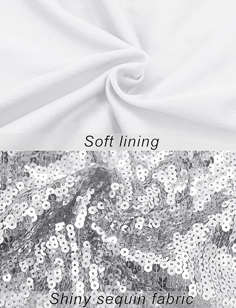 Vestă de damă cu paiete SEAUR, fără mâneci, argintiu, marime S [3]