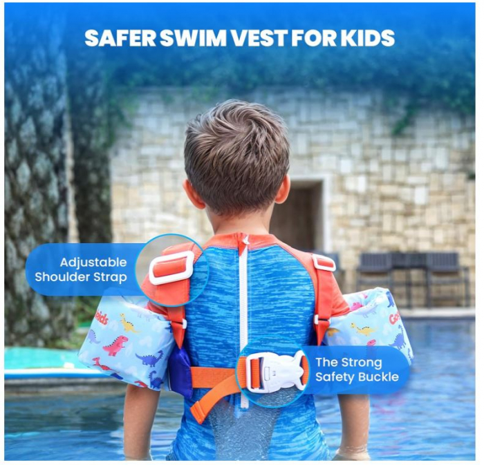 Vestă de înot cu aripioare pentru copii Gogokids, 2-6 ani, 14-23 kg [4]