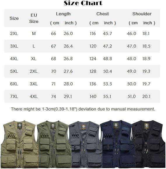 Vestă de vânătoare pentru bărbați FEOYA, negru, EU 4XL [5]