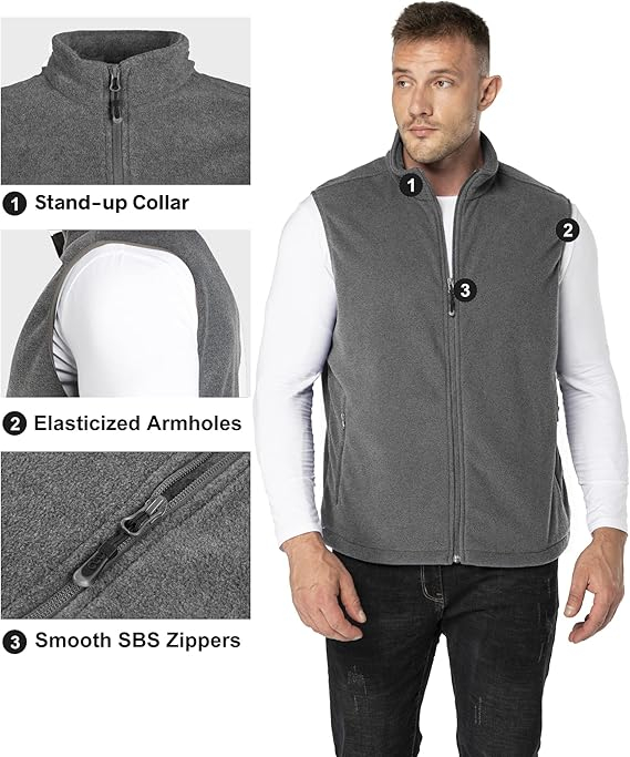 Vesta polar pentru barbati 33,000ft, gri, 4XL [4]