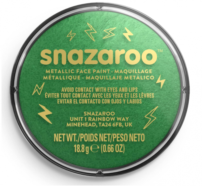 Vopsea metalică pentru față și corp Snazaroo, 18ml, verde electric [6]
