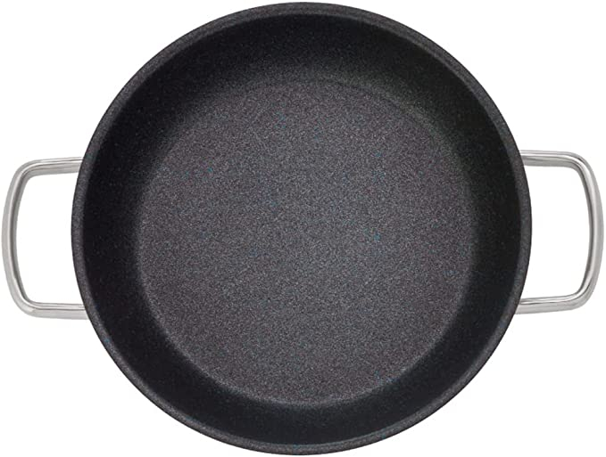 WMF Tigaie (24 cm, oțel inoxidabil, rezistentă la zgârieturi, mânere din oțel inoxidabil, sigură pentru inducție) [3]