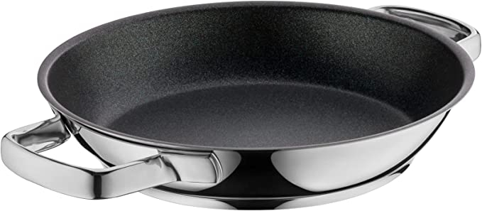 WMF Tigaie (24 cm, oțel inoxidabil, rezistentă la zgârieturi, mânere din oțel inoxidabil, sigură pentru inducție) [4]