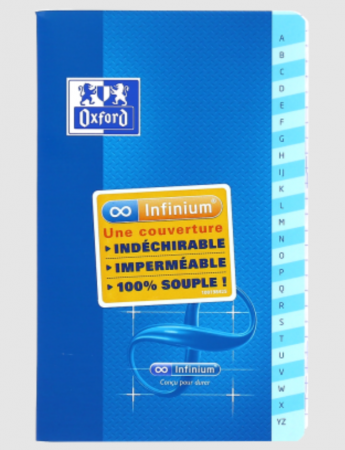 Rechizite si papetarie pentru copii - 1 x Caiet Oxford Infinium Index de matematica, 9 x 14 cm, 96 pagini, pătrate mici 5 x 5 mm, albastru