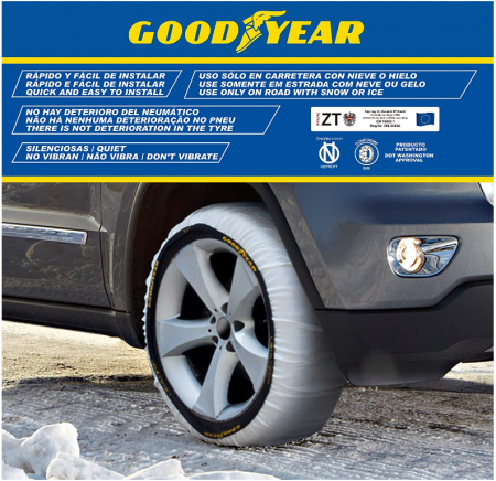2 Huse de zăpadă pentru anvelope Goodyear GODL - Mare (Se potrivește majorității anvelopelor cu dimensiuni de la 35.56 cm la 48.26 cm) [1]