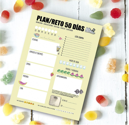 2 planificatoare Happymots „Meniul săptămânii” și „Plan de provocari pe 50 de zile” [1]