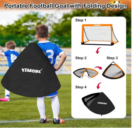 Accesorii antrenament fotbal pentru copii Yimore, poarta 120 x 90 cm [7]