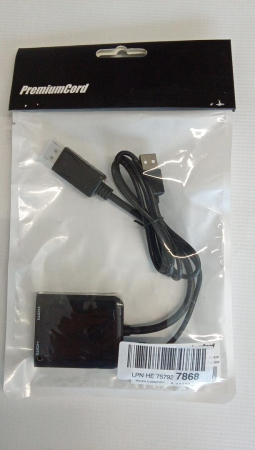 Adaptor DisplayPort la 2X HDMI PremiumCord MST, Video 4K @ 60Hz UHD 2160p, Full HD 1080p [1]