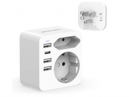Adaptor SUA Hoppac, Adaptor 6 în 1, 3 USB, 1 USB-C [0]