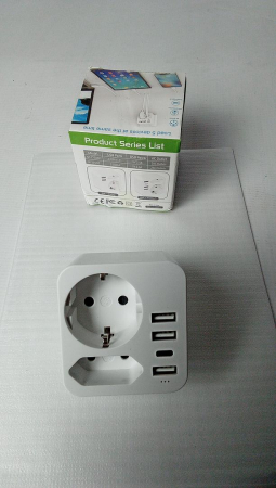Adaptor SUA Hoppac, Adaptor 6 în 1, 3 USB, 1 USB-C [1]