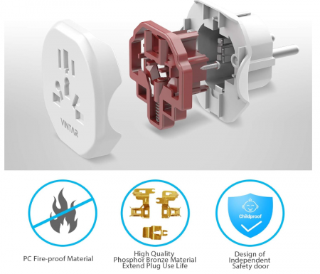 Adaptor universal la EU VINTAR cu împământare [5]