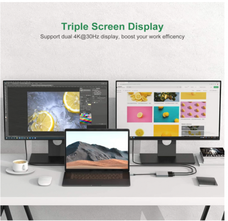 Adaptor USBC la HDMI 4K@60hz dublu KYYKA [5]