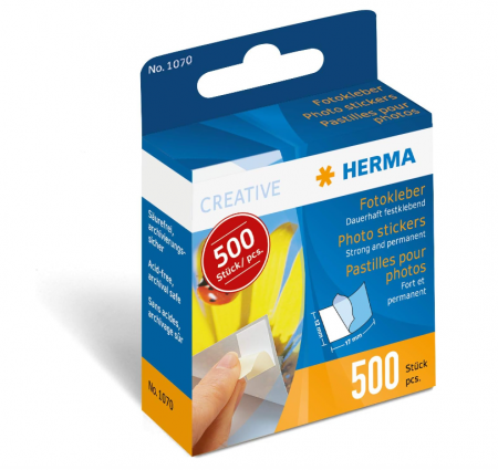 Birotica & Papetarie - Adeziv foto HERMA 1070, 500 de bucăți, benzi foto autoadezive