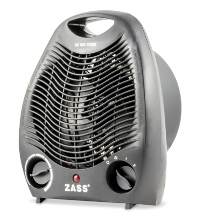 Aeroterma electrica Zass ZFH 02C, culoare neagra, 2 trepte de putere: 1000W / 2000W [0]