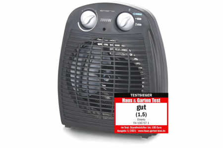 Aparate incalzire aer - Aeroterma Emerio FH-106737.2, 20 m², 2 puteri, + funcție ventilator, 2000 W
