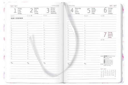 Agenda datata saptamanal Ladytimer Grande Flowers 2024 A5, Planificator de buzunar [3]