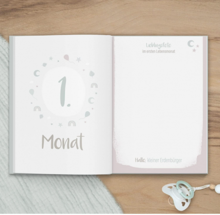 Album foto pentru bebeluși Mintkind, A5, limba germana [6]