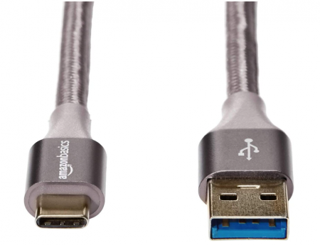Amazon Basics Cablu de încărcare din nailon împletit dublu de la USB tip C la tip A 3.1 [1]