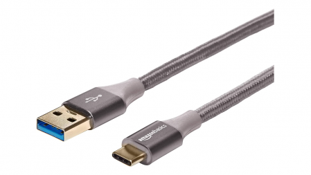 Laptop, Tablete & Telefoane - Amazon Basics Cablu de încărcare din nailon împletit dublu de la USB tip C la tip A 3.1