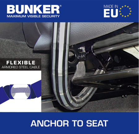 Antifurt auto volan Bunker BA80N ancorat de scaun [3]