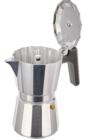 Aparat de cafea italian cu inducție BRA, Aluminiu, Capacitate 6 căni, Argintiu [1]