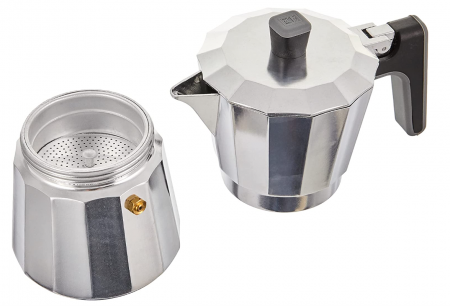 Aparat de cafea italian cu inducție BRA, Aluminiu, Capacitate 6 căni, Argintiu [2]