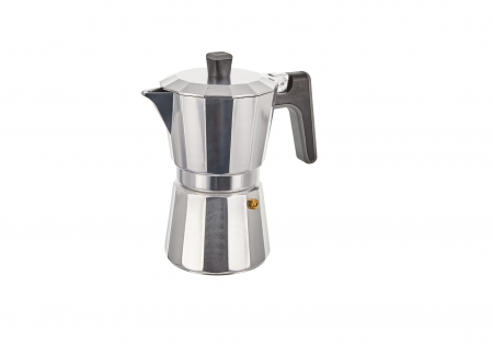 Aparat de cafea italian cu inducție BRA, Aluminiu, Capacitate 6 căni, Argintiu [0]
