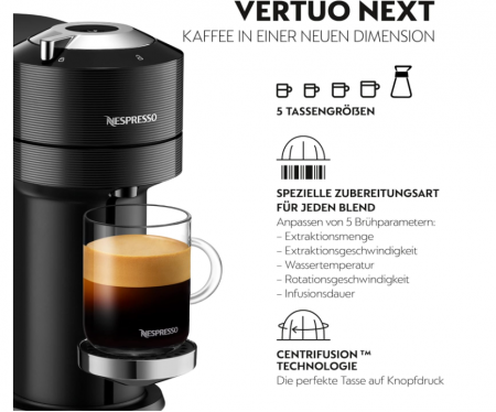 Aparat de cafea Krups Nespresso VERTUO Next XN9108, 1.1L, 1260W [3]