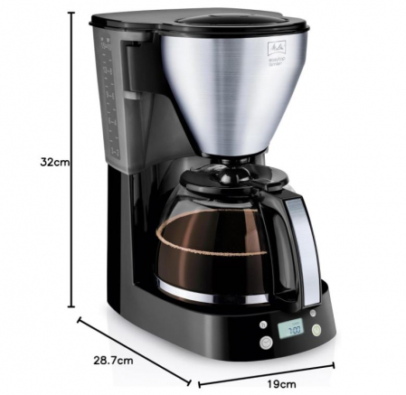 Aparat de cafea Melitta Easy Top Timer 1010-15, 1.25L, Negru [3]